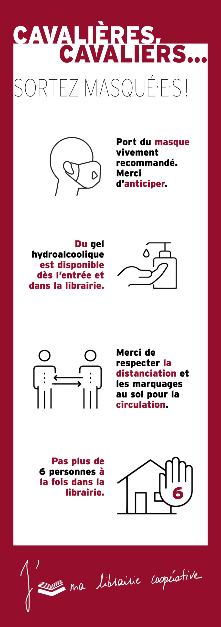 Bandeau gestes barrière La Cavale NL-FB